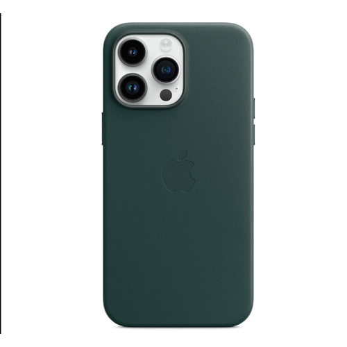 Чехол Apple Leather Case with MagSafe для iPhone 14 Pro - Forest Green