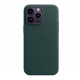 Чехол Apple Leather Case with MagSafe для iPhone 14 Pro - Forest Green