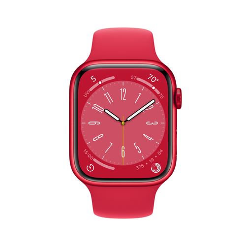 Apple Watch Series 8, 41 мм, корпус из алюминия цвета (PRODUCT)RED, спортивный ремешок цвета (PRODUCT)RED